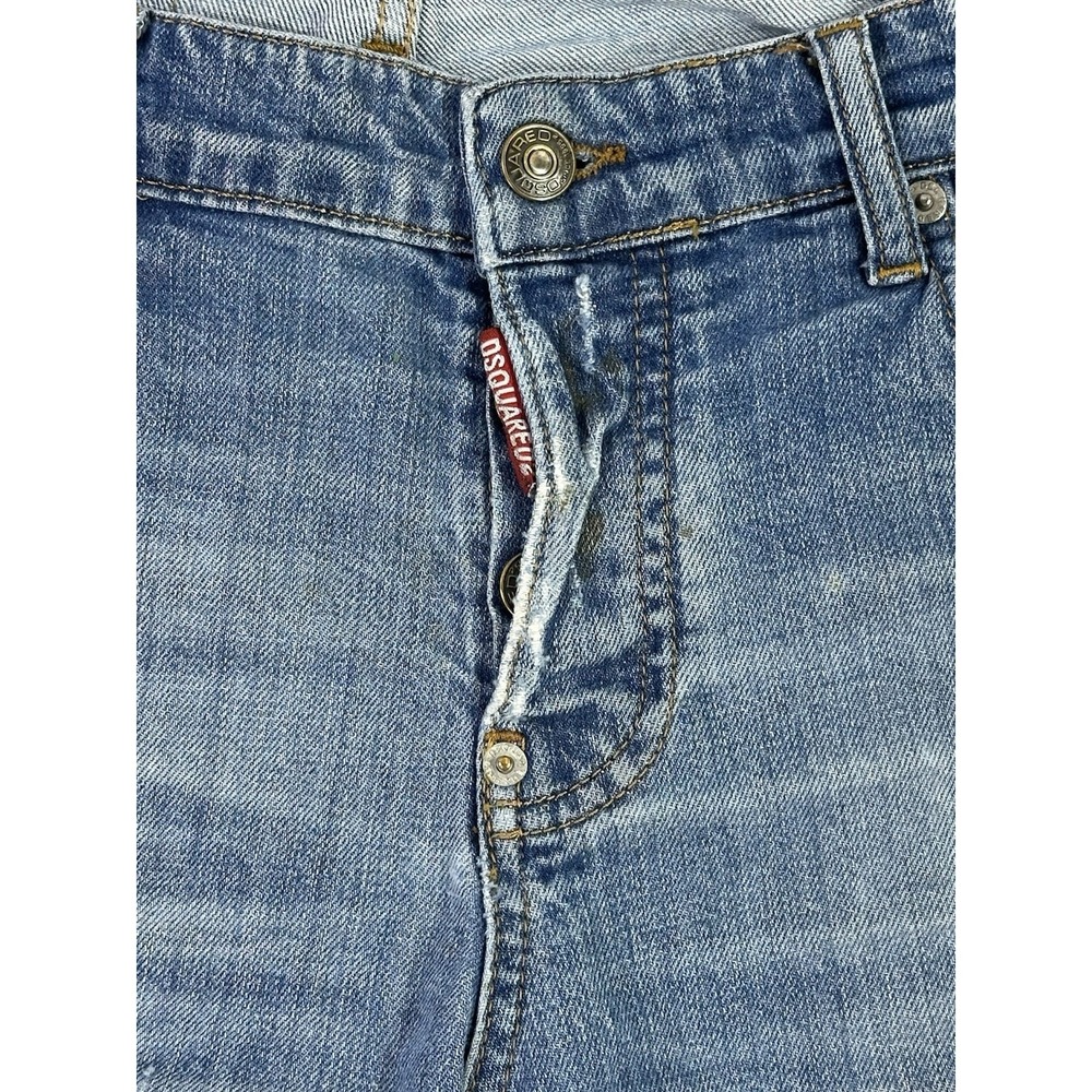 Dsquared2 Distressed Denim Shorts Men's 31 Made in Italy Ripped Jean Cutoff - Picture 6 of 9
